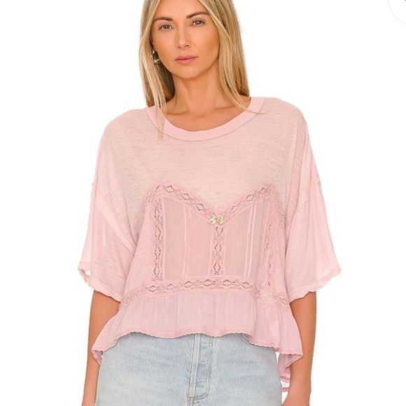 Free People Tops - Nwt Free People Fall In Love Tee in Lilac Wine size Small